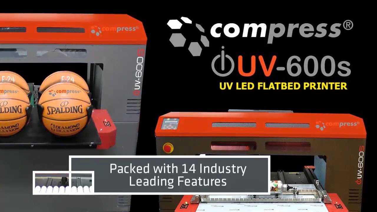Compress iUV-600s UV LED Flatbed Printer Printing on Glass