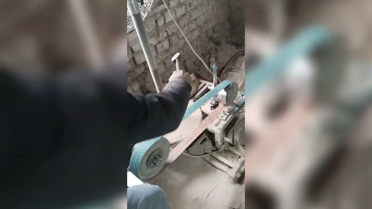 Shaping the Wooden Handles for knife making process 