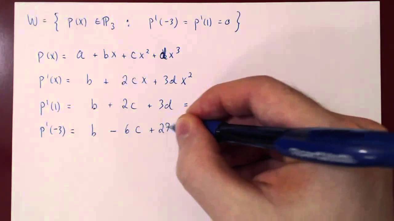 Subspace Theorem & Basis - #3