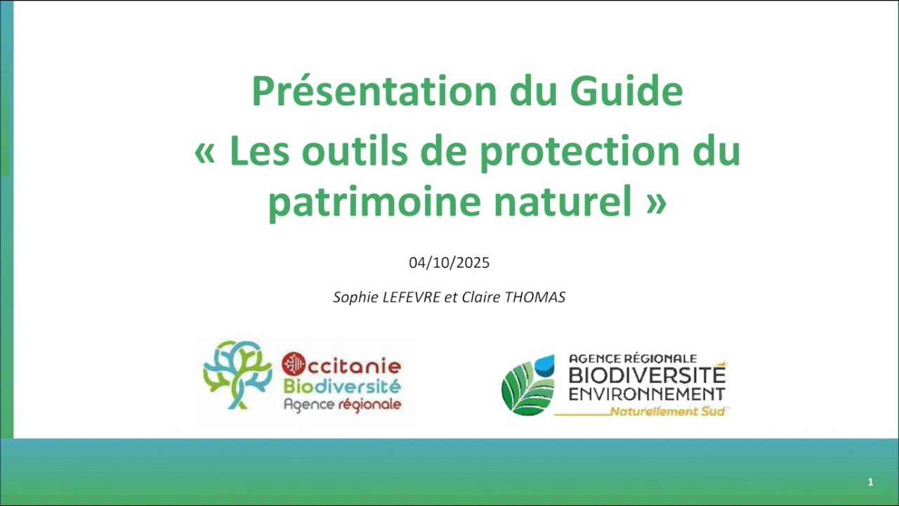 Conférence : Les outils de protection du patrimoine naturel