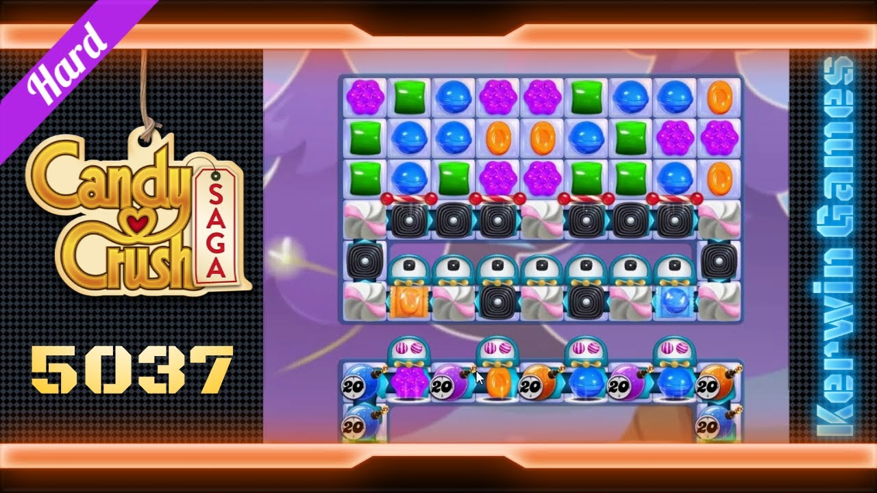 Candy Crush Saga Level 5037 - Hard Level - No Boosters