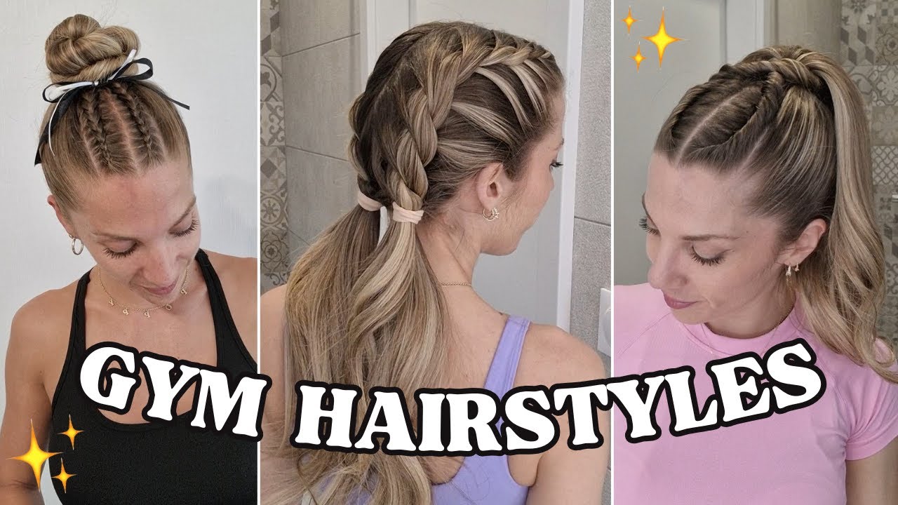 💪 3 COIFFURE CHEVEUX LONG DE SPORT : heatless coiffure ( coiffures pour aller a la gym )