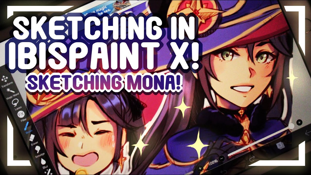 Sketching in IBISPAINT X again! |Drawing Mona!|