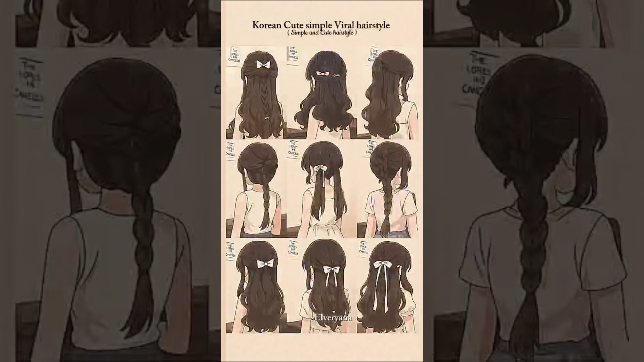 Simple & cute korean hairstyle 🎀✨ #beauty #hairstyle #bts #kpop #aesthetic