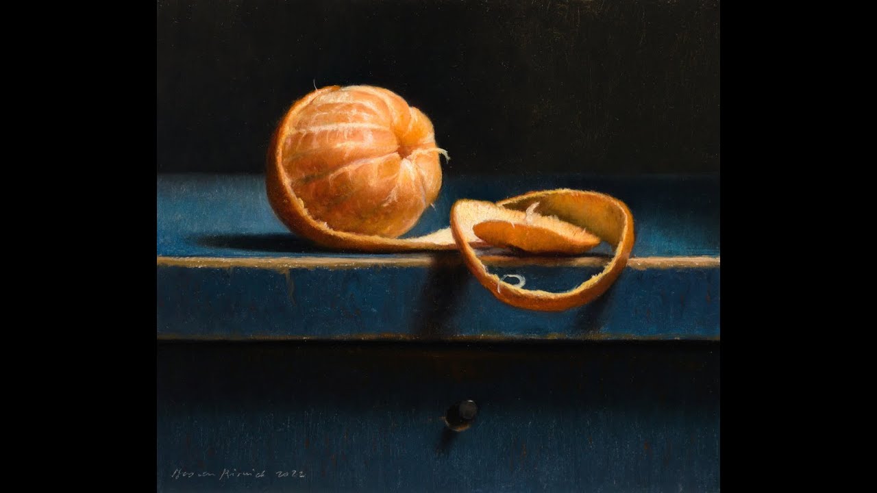 Tangerine still life painting demo