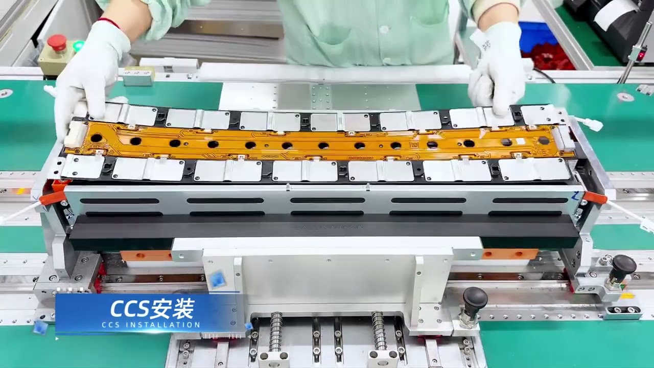 Square battery production and packaging line