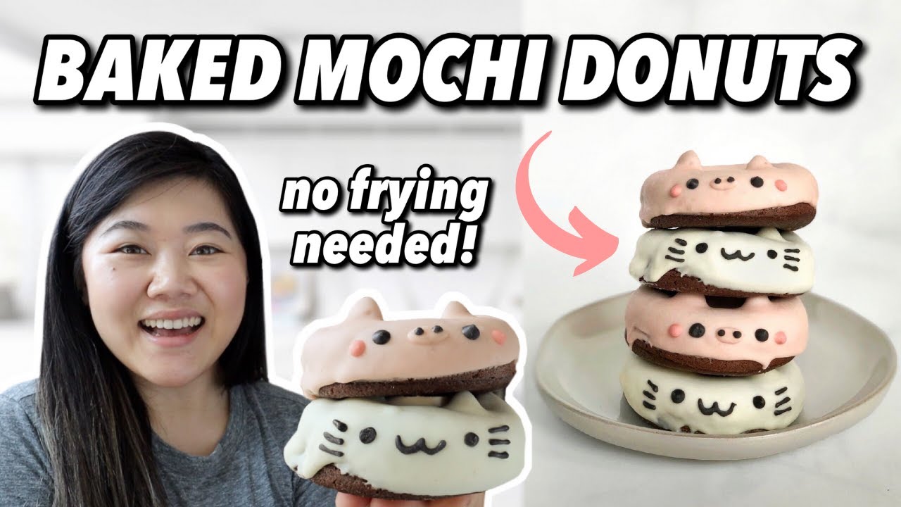 I Made Baked Mochi Donuts From Scratch! Easy & Cute Ube Mochi Donut Recipe