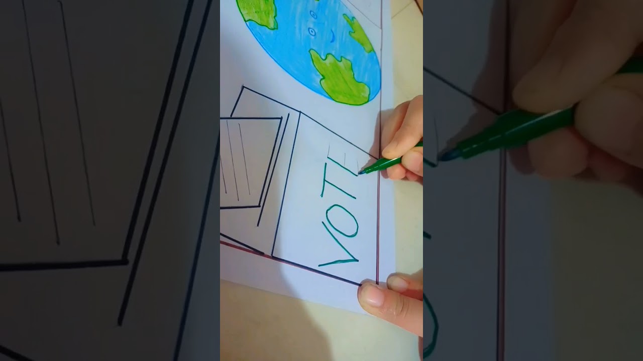 How to make a poster on voting awareness/SST activity#poster#voting awareness