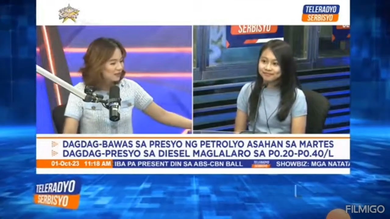 Princess at Teleradyo with Ms. Lyza Aquino
