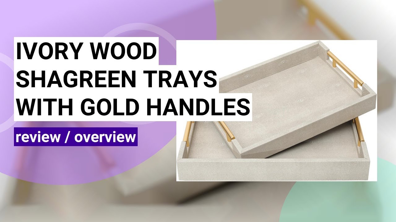 Review: Elegant Shagreen Serving Trays with Gold Handles - Vintage Charm for Your Home