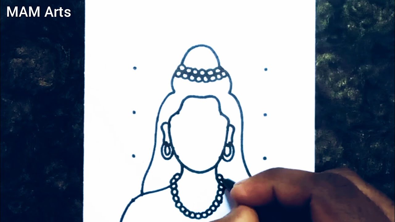 Shri Ram drawing from 4×4 dots easy step by step // Ram Navami Rangoli