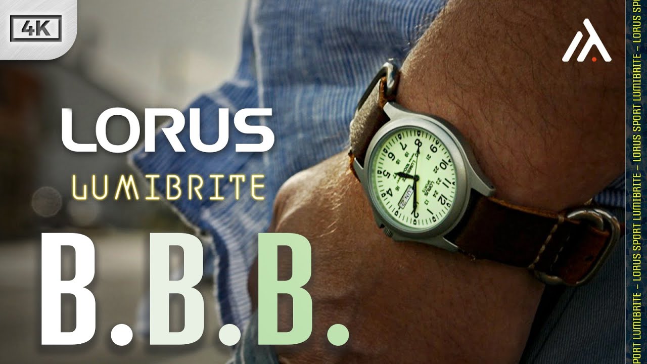 60€ - Field Watch Japonés, FULL LUME, 100m. - LORUS LUMIBRITE.