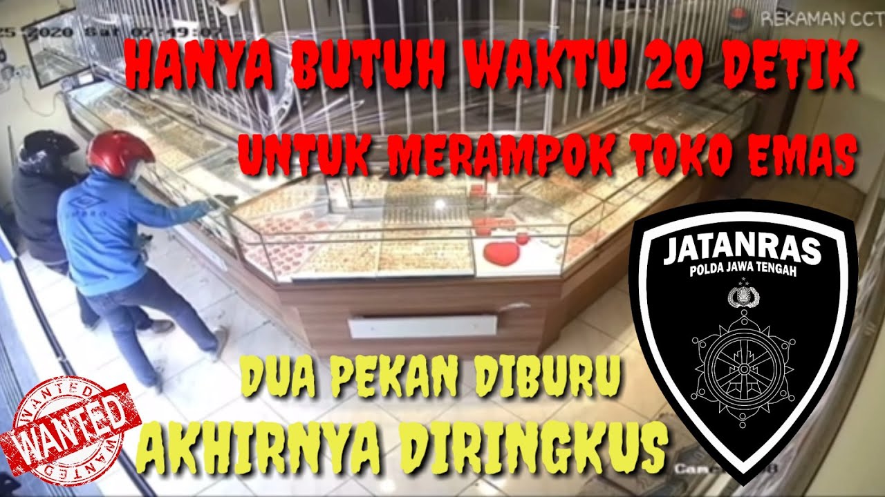 DETIK - DETIK PENANGKAPAN PELAKU PERAMPOKAN TOKO EMAS OLEH TIM JATANRAS POLDA JAWA TENGAH