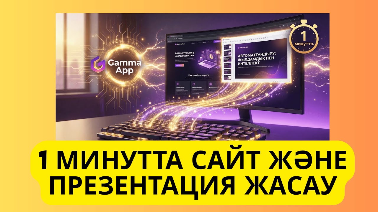 Gamma App: 1 минутта Сайт пен Презентация жасайтын ЖИ (AI)