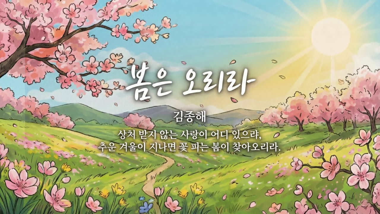 겨울의 끝에서 전하는 따뜻한 위로와 소망 🌿 김종해 詩 '봄은 오리라' & 명가곡 '사랑' 연주 💖 횃불장학회 2월