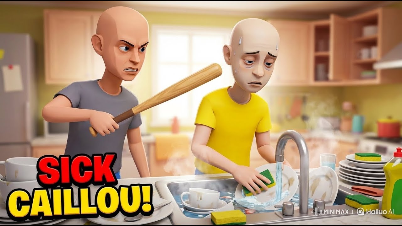 Classic Caillou Make Cáillou Do the Dishes/ Grounded S4EP19