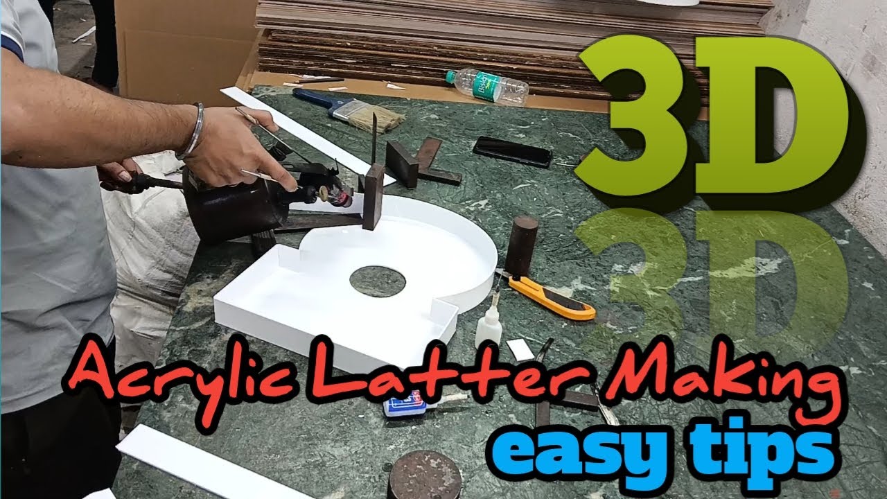 How to make an acrylic | 3D sign board | puraa prosess 👇 #video #skills #signs 