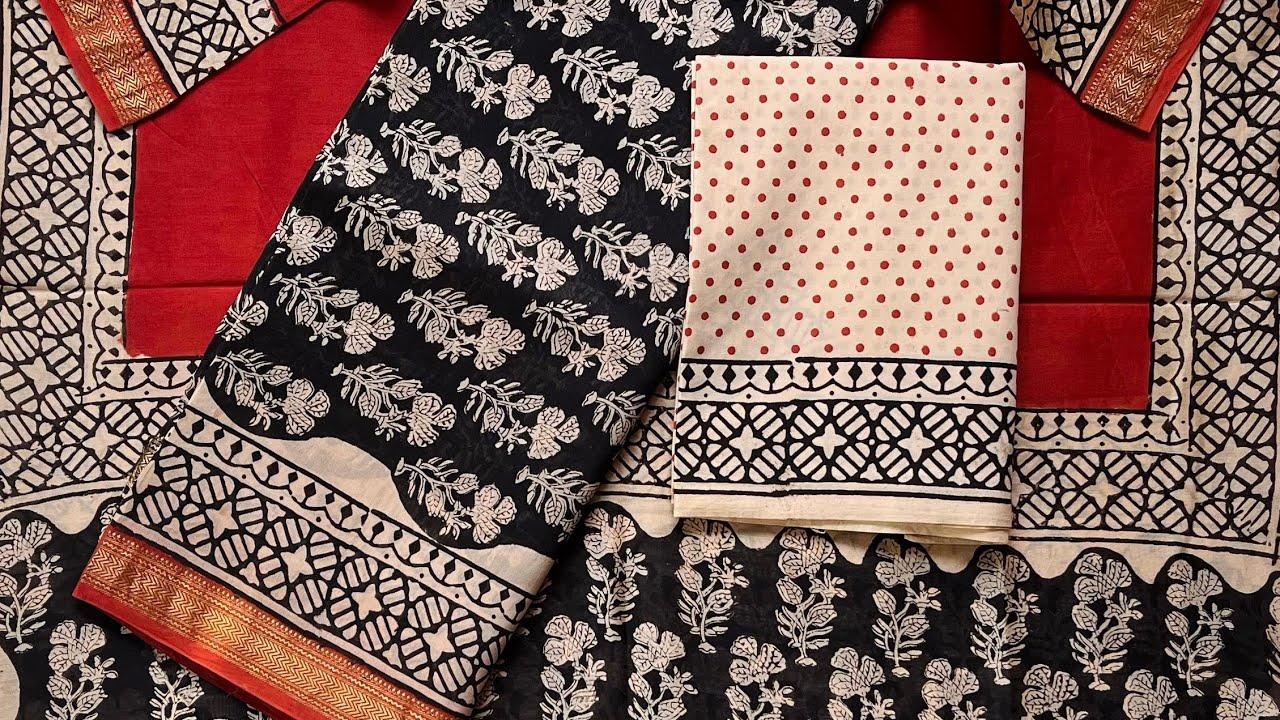 February 24, 2026 l Maheshwari silk suits l hand block printed Maheshwari silk suits 