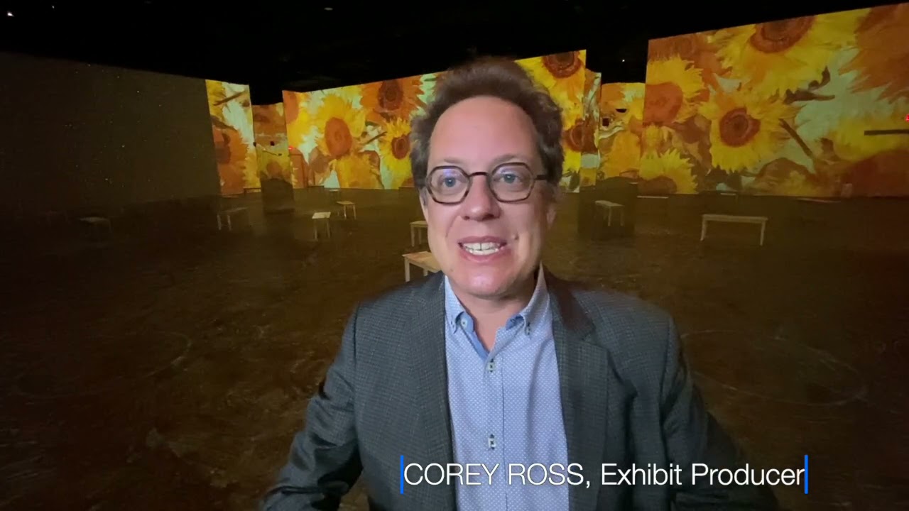 Immersive art experience featuring Van Gogh
