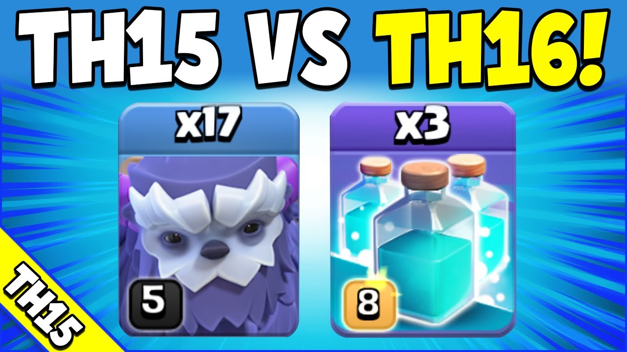 Easiest TH15 vs TH16 Attack Strategy for 3 STARS! Best TH15 Attack Strategy (Clash of Clans)
