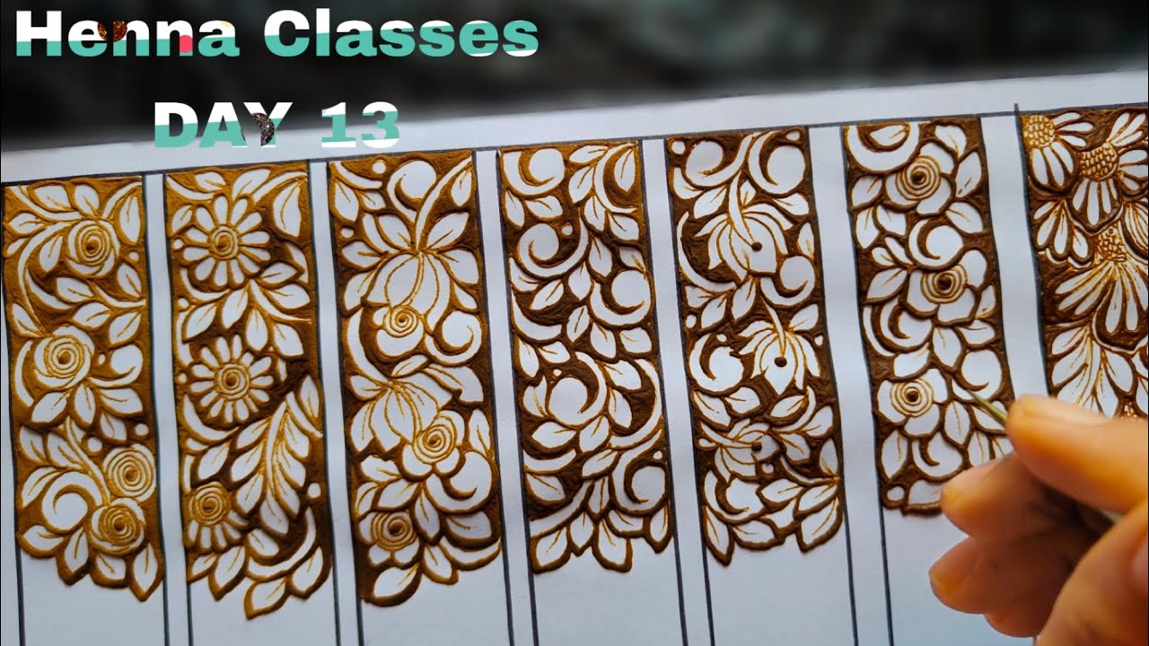 Tazaheen Henna Classes Day 13 ||Learn Detailed Henna with Tazaheen Henna Classes 2023