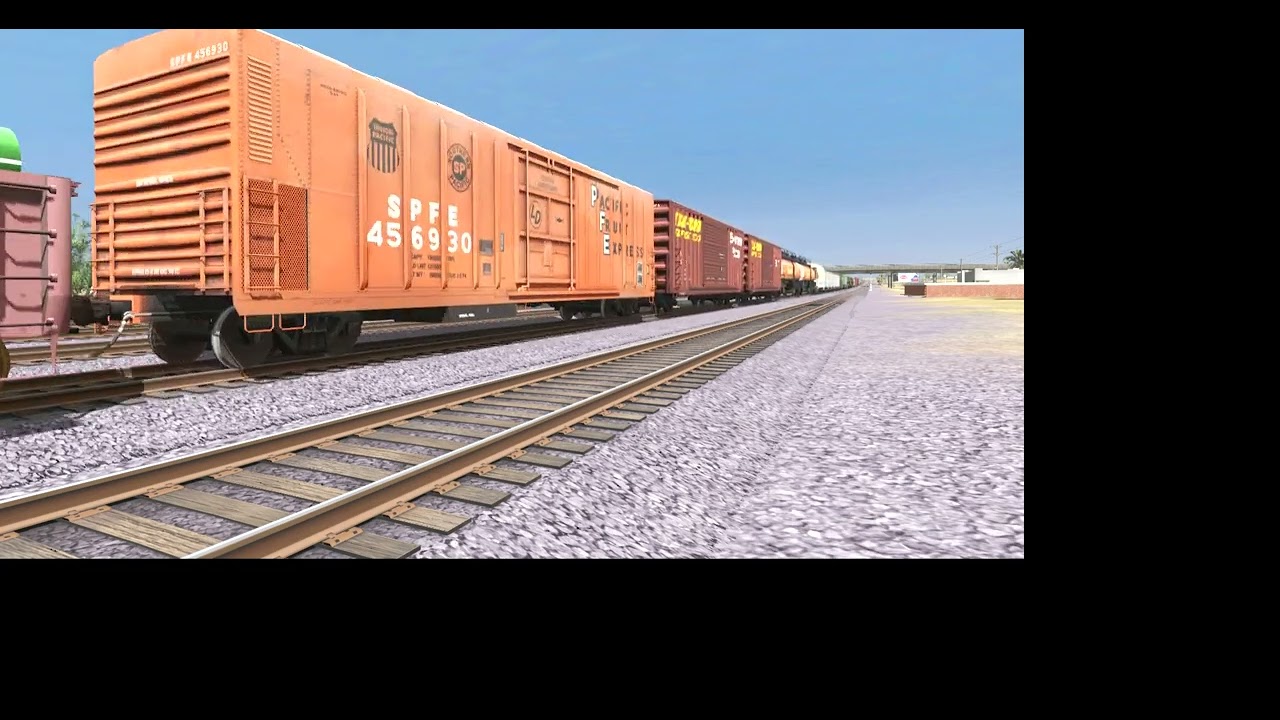SP 7524 Speeds Through Mojave Yard in Mojave, California