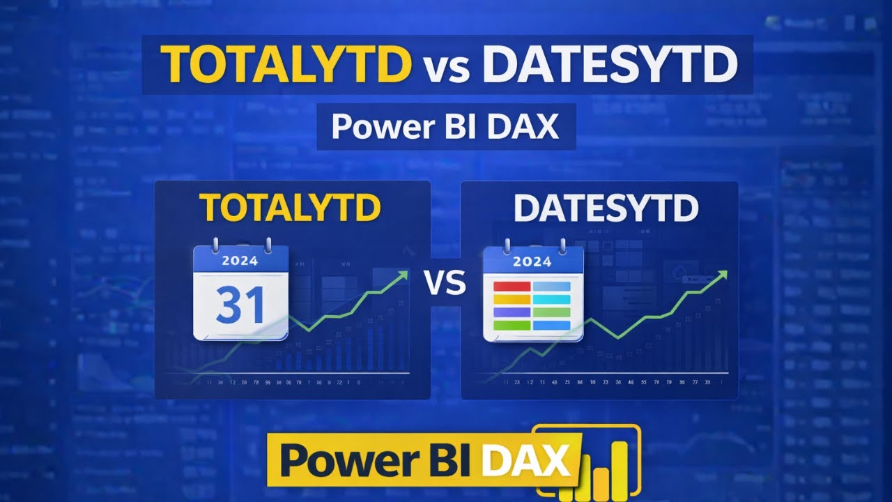 Power BI  - Difference Between TOTALYTD vs DATESYTD in DAX | Power BI Tutorial