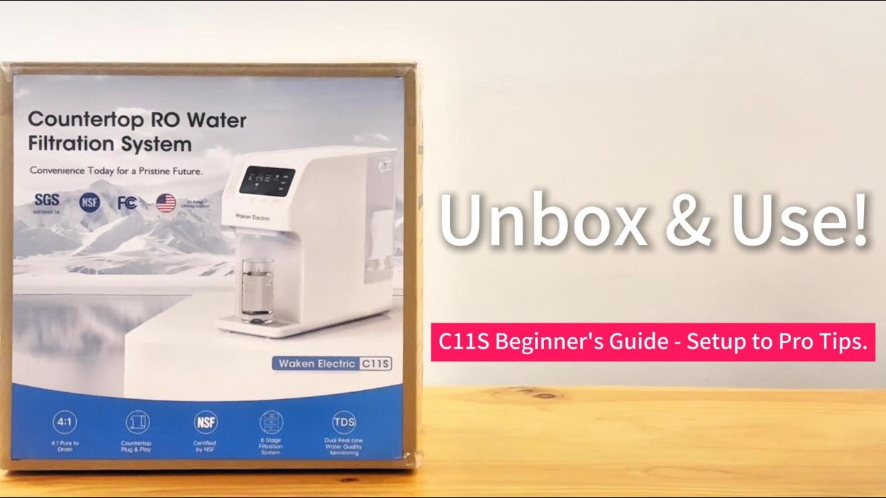 Waken Electric C11S countertop Reverse Osmosis Filteration system Unbox & Setup