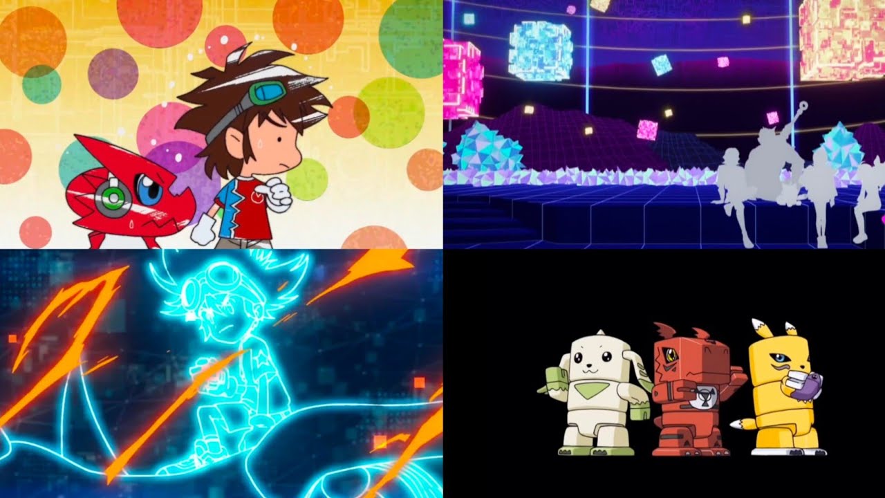 Digimon Anime Series Eyecatch Evolution (1999-2025)