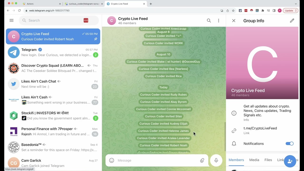 Telegram auto adder - Scrape group members add add to your group
