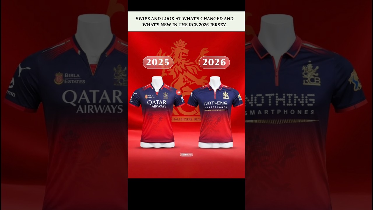RCB Jersey Evolution: 2025 vs 2026 – Spot the Difference! 