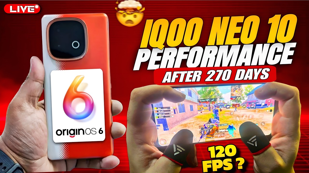 iQOO NEO 10 120 FPS PERFORMENCE TEST AFTER 9 MONTHS🔥| WITH HANDCAM😲#bgmilive #120fps #iqooneo10