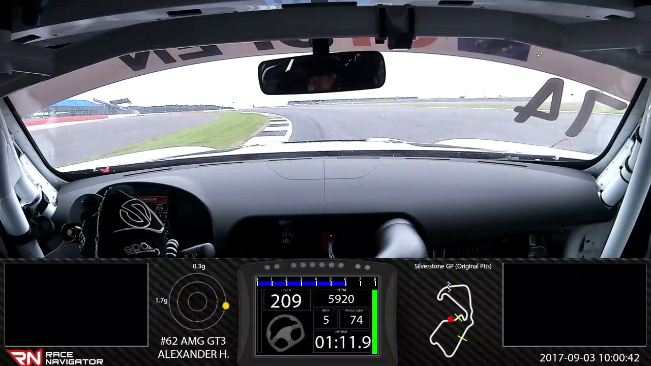 GT3 Silverstone Mercedes AMG GT3 1:59 Driver Martin KONRAD GT Open