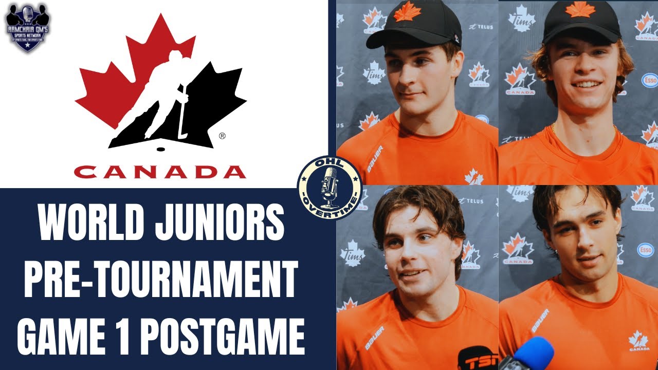 Hunter, McKenna, Martin, O'Reilly, Luchanko: Canada World Juniors Pre-Tournament Game 1 Postgame
