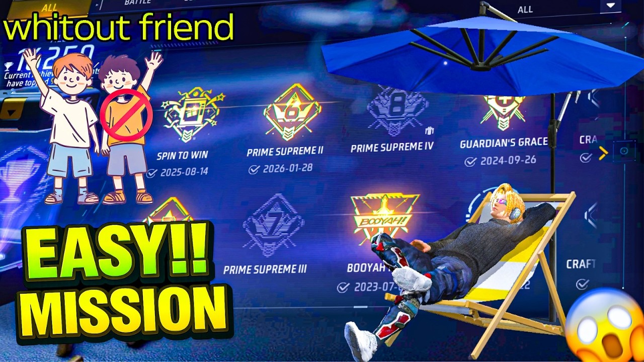 Free Fire Top 10 Easy Achievement Mission  2026 New Trick  🎉