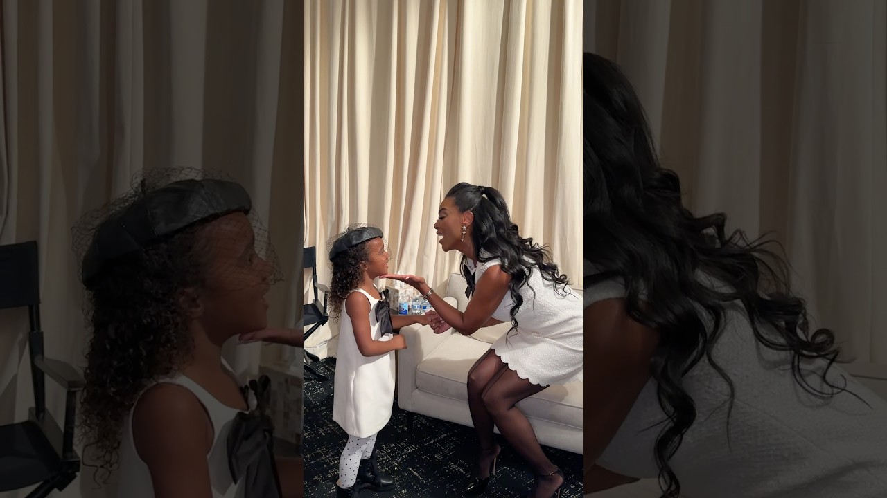 TWIN!!! #KenyaMoore and Brooklyn stop by the Tam Fam. 🖤🤍