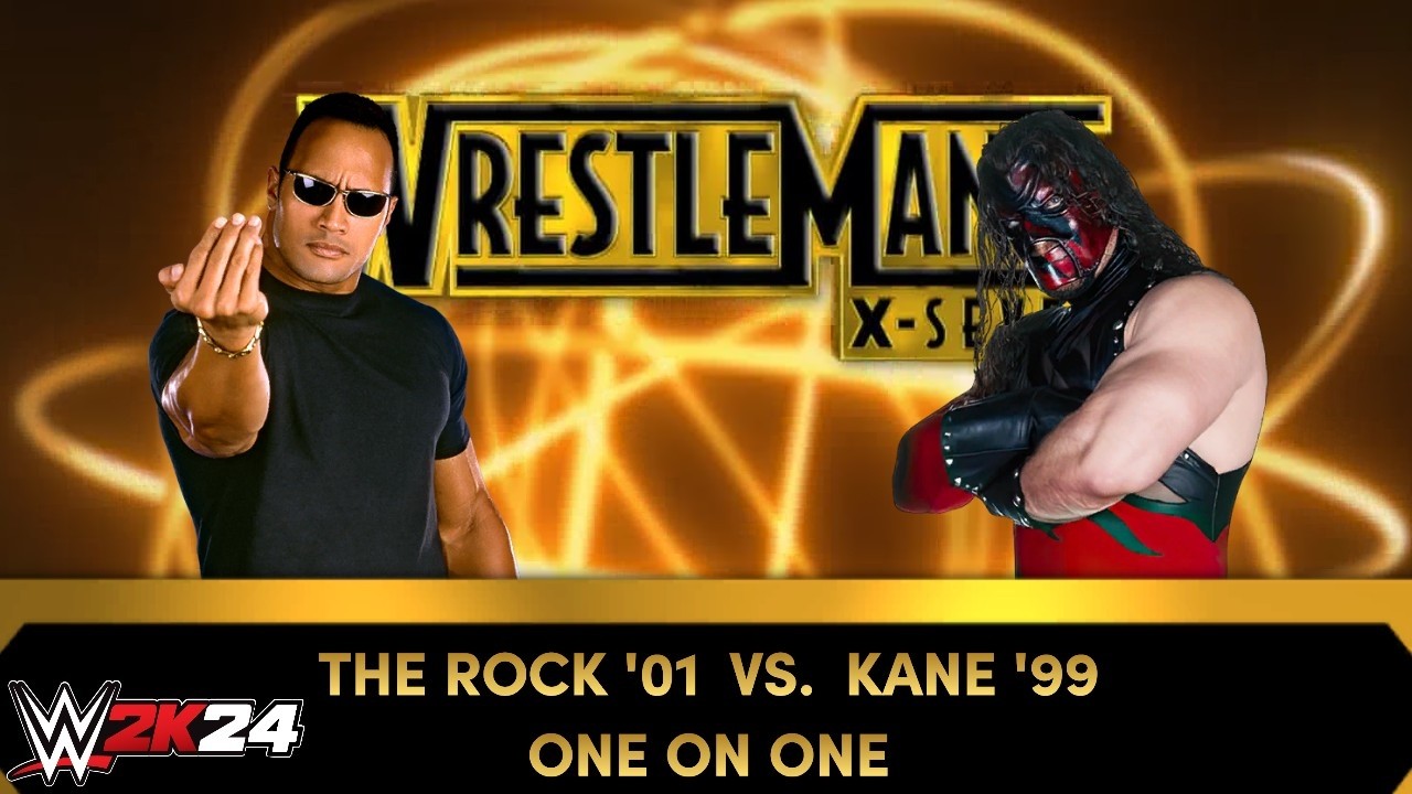 Full Match - The Rock '01 vs Kane '99: Single Match at Wrestlemania 17 | WWE 2k24 