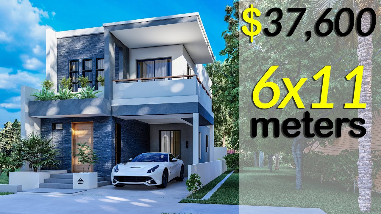 (6x11 Meters) Modern House Design | 4 Bedrooms House Tour