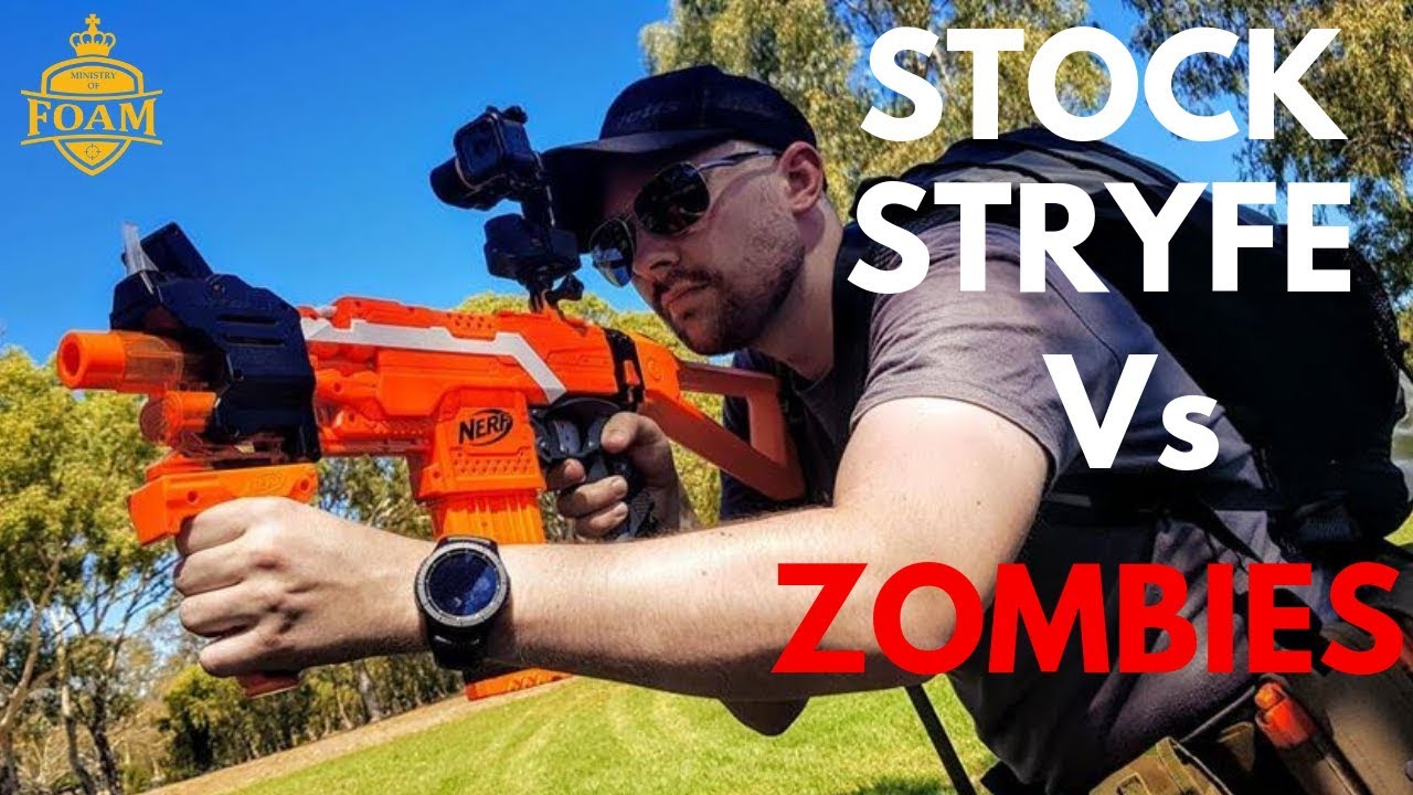 (Gameplay)  Nerf STOCK Stryfe HvZ gameplay