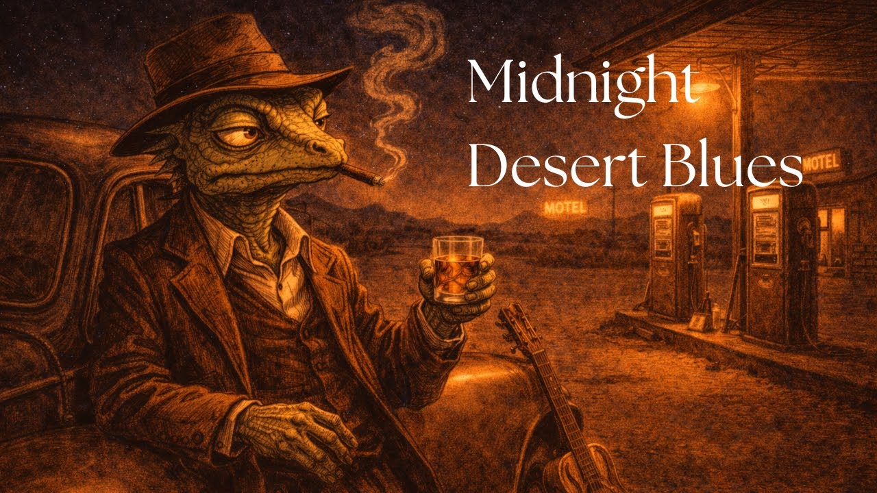 Midnight Desert Blues 🌌   Music for Long Night Drives & Lonely Roads #011