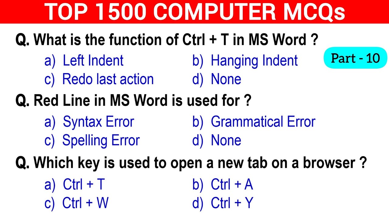 🔥1500 Computer Fundamentals MCQs &ndash; Part 10 | Crack Any Exam Easily!