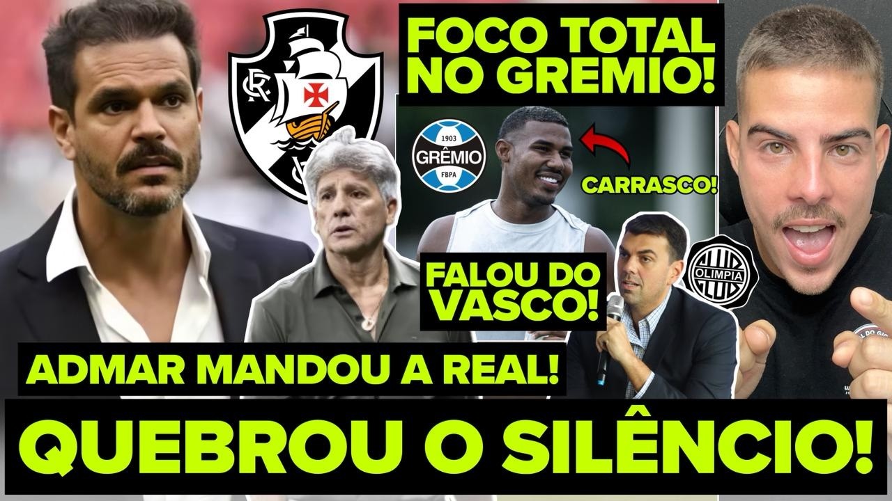 ADMAR LOPES QUEBROU O SILÊNCIO E FALOU SOBRE RENATO GAÚCHO! MANDOU A REAL! SORTEIO SULAMERICANA! E+