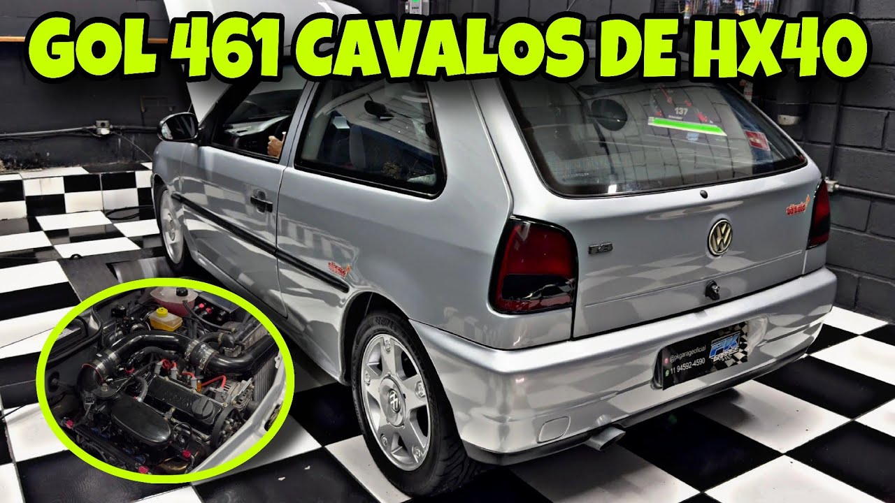 Gol turbo 2.0 forjado de HX40 E 461 CAVALOS - RACETECH @FuelTechOficial 