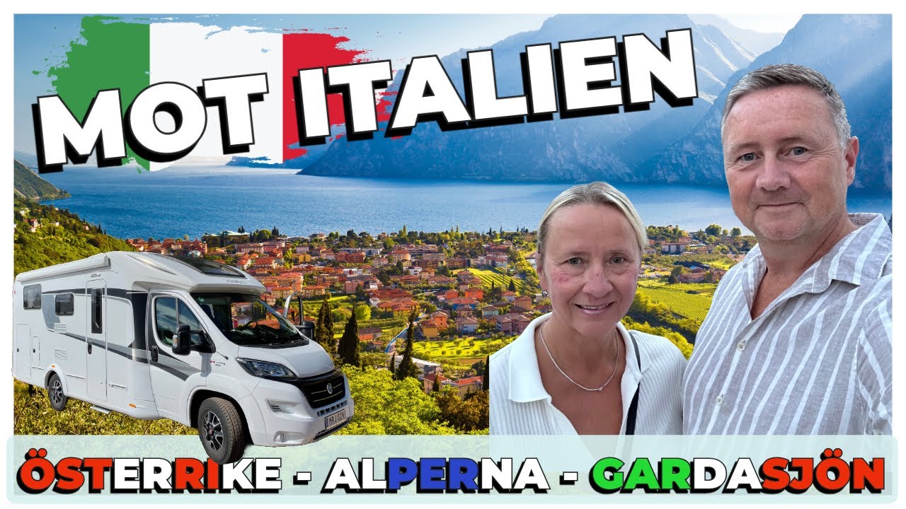 VI RESER GENOM ÖSTERRIKE, ÖVER ALPERNA OCH IN I ITALIEN. MÅLET ÄR GARDASJÖN OCH TORBOLE.