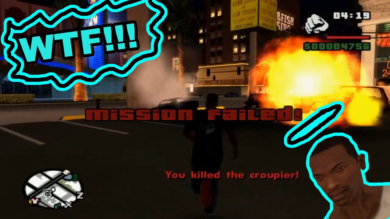 GTA: San Andreas || Random Plane Crashes; Ruins My Mission (Mission Failed)