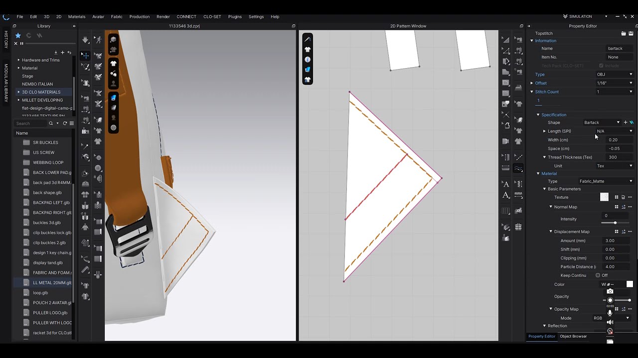CLO 3D - HOW TO ADD STITCH AND BARTACK