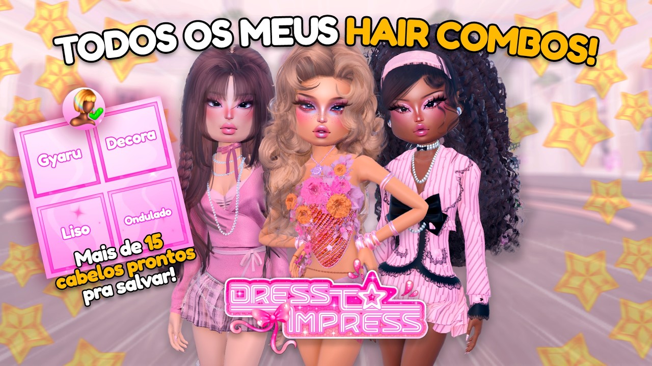TODOS os meus HAIR COMBO SALVOS no DRESS TO IMPRESS! (mais de 15 cabelos PASSO A PASSO pra salvar)