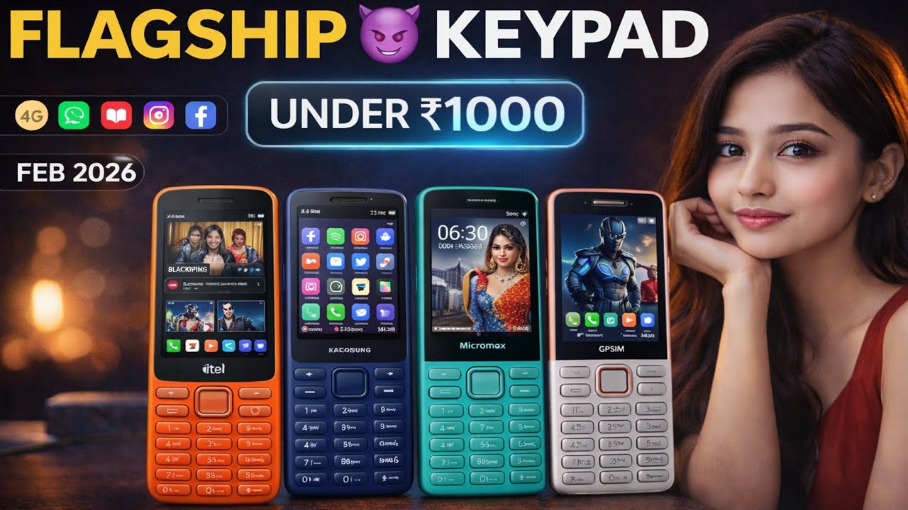 Top 5 Best Keypad Phone Under 1000⚡⚡February 2026📱☠️🔥
