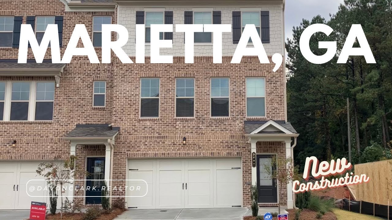 Tour This New Construction Townhouse in Marietta, GA #realestate #atlanta #youtubecontent