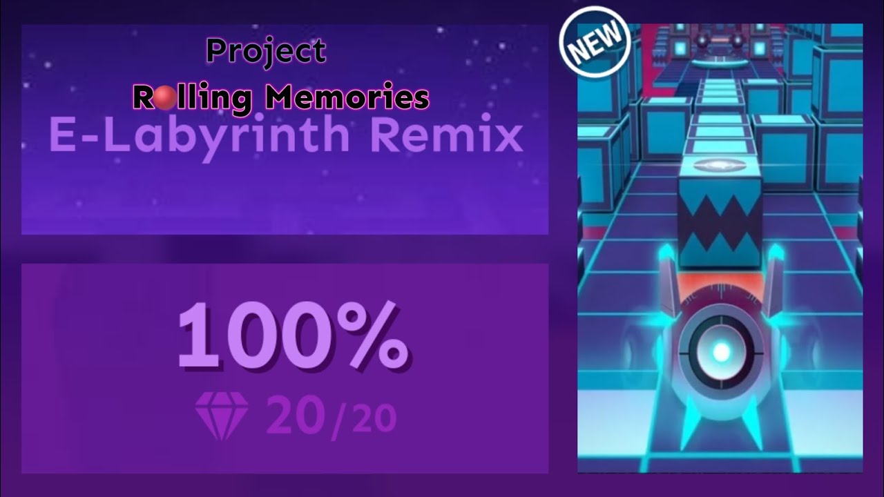 Rolling Sky - E-Labyrinth Remix (Fanmade Reskinned Level 9) | Project Rolling Memories